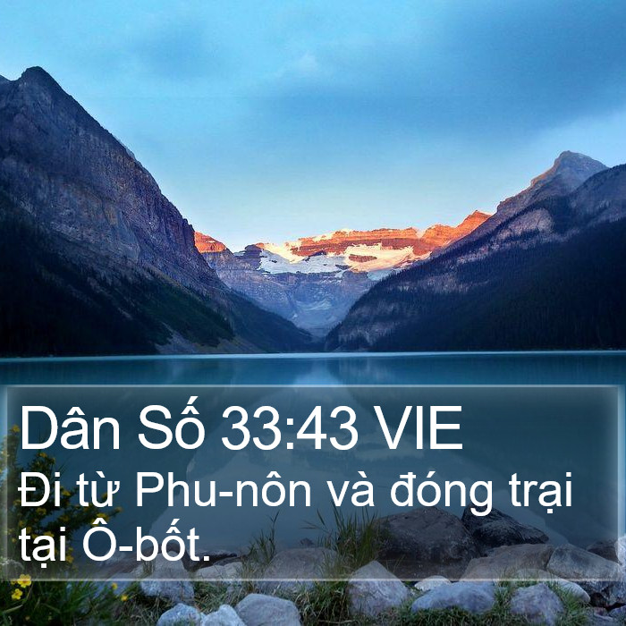 Dân Số 33:43 VIE Bible Study