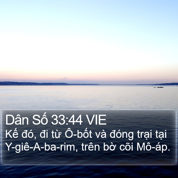 Dân Số 33:44 VIE Bible Study