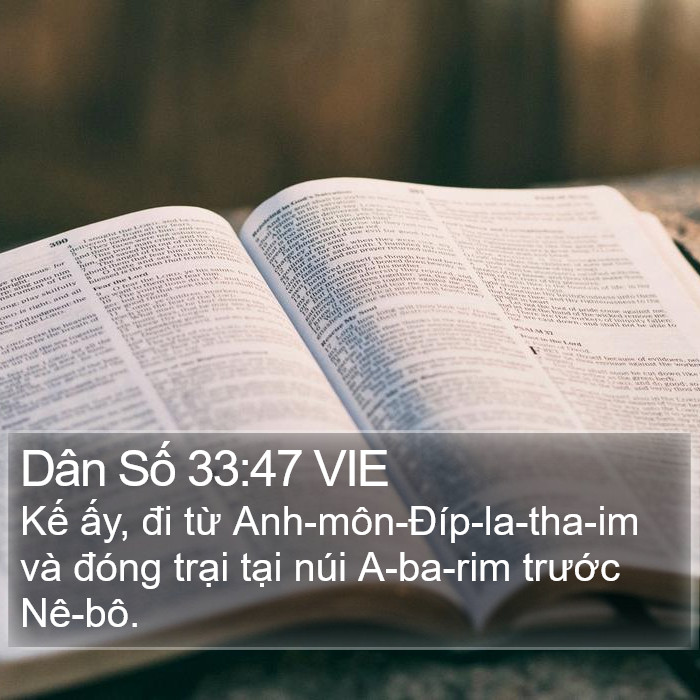 Dân Số 33:47 VIE Bible Study