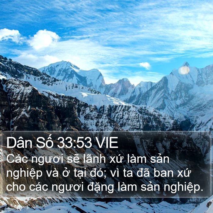 Dân Số 33:53 VIE Bible Study