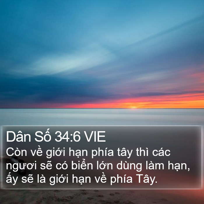 Dân Số 34:6 VIE Bible Study