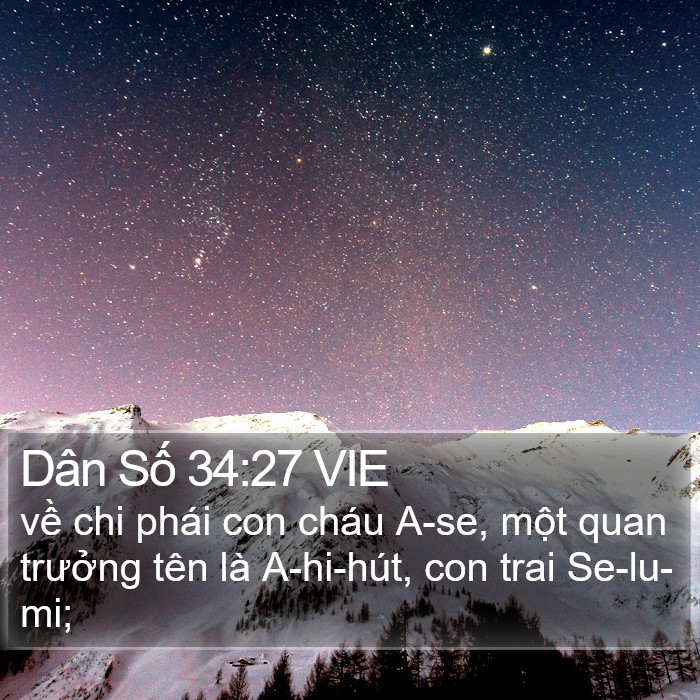 Dân Số 34:27 VIE Bible Study