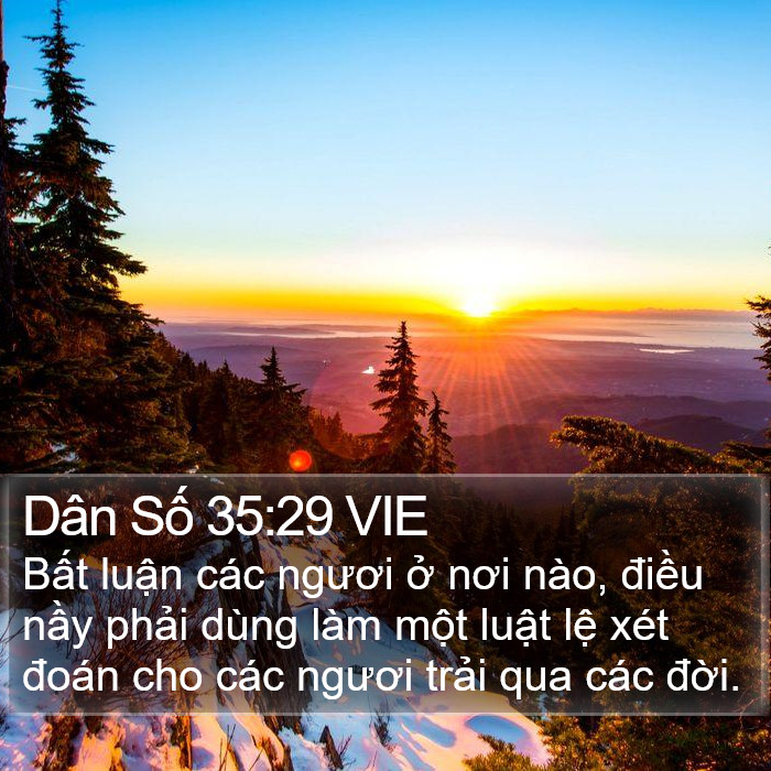 Dân Số 35:29 VIE Bible Study