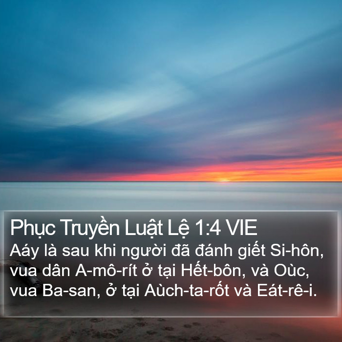 Phục Truyền Luật Lệ 1:4 VIE Bible Study