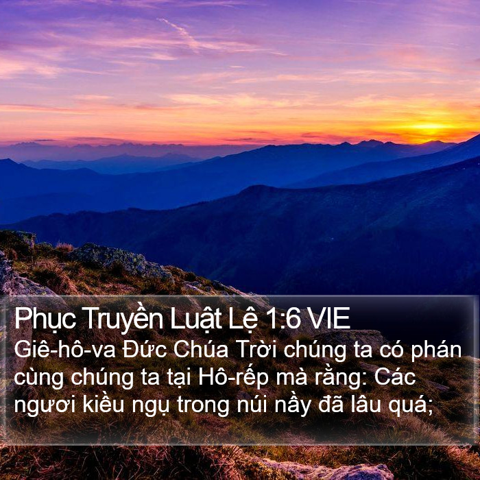 Phục Truyền Luật Lệ 1:6 VIE Bible Study