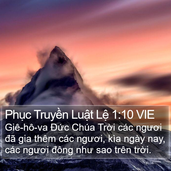 Phục Truyền Luật Lệ 1:10 VIE Bible Study