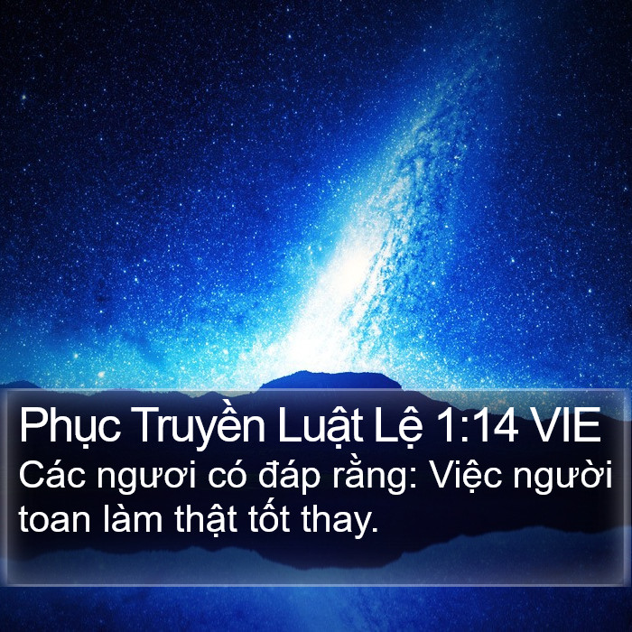 Phục Truyền Luật Lệ 1:14 VIE Bible Study