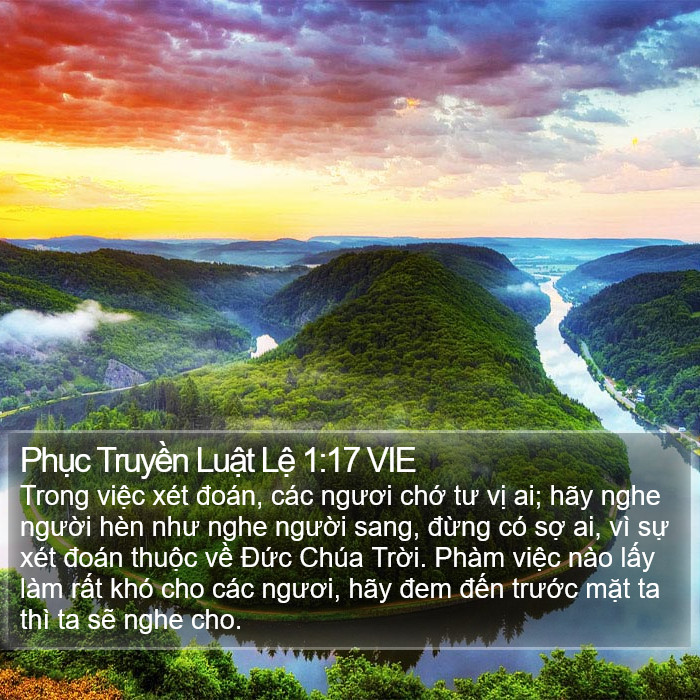 Phục Truyền Luật Lệ 1:17 VIE Bible Study