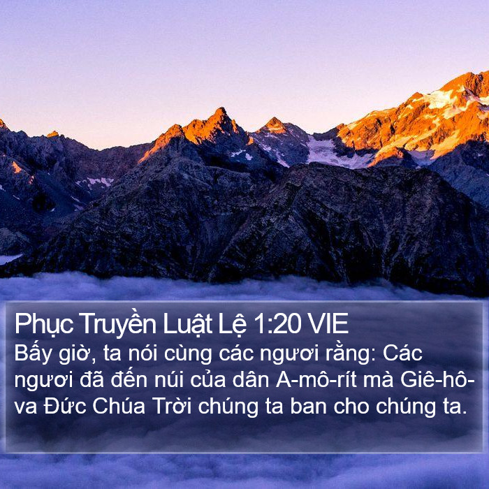 Phục Truyền Luật Lệ 1:20 VIE Bible Study