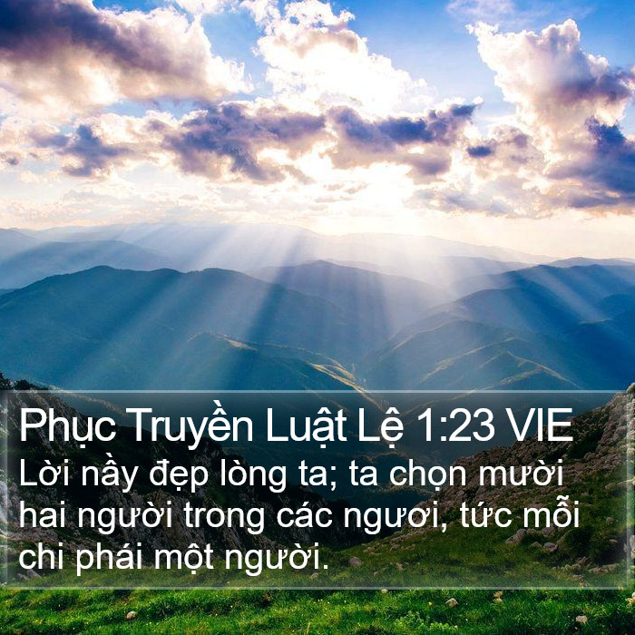 Phục Truyền Luật Lệ 1:23 VIE Bible Study