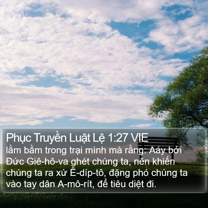 Phục Truyền Luật Lệ 1:27 VIE Bible Study