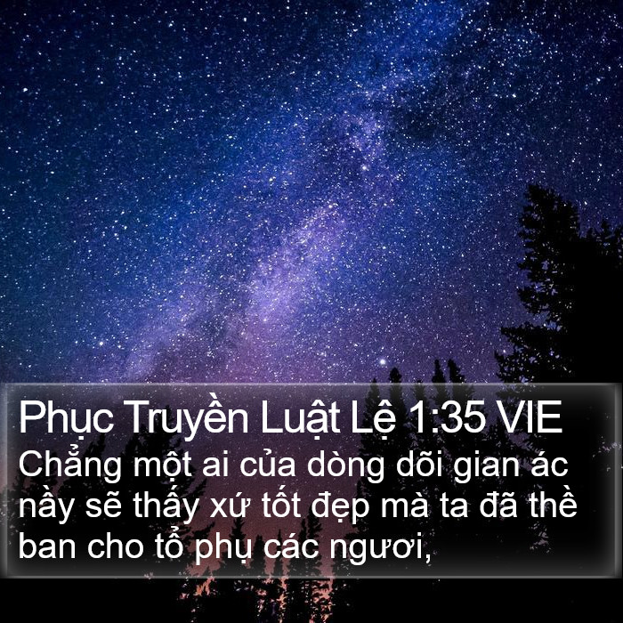 Phục Truyền Luật Lệ 1:35 VIE Bible Study