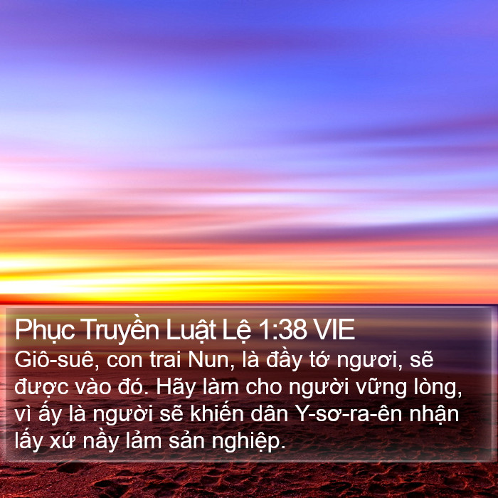 Phục Truyền Luật Lệ 1:38 VIE Bible Study