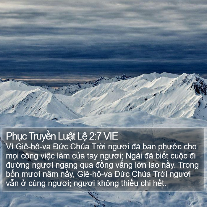 Phục Truyền Luật Lệ 2:7 VIE Bible Study