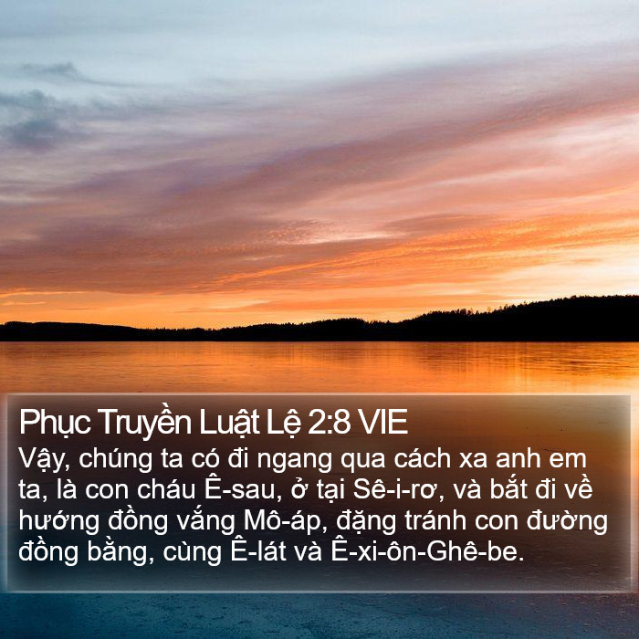 Phục Truyền Luật Lệ 2:8 VIE Bible Study