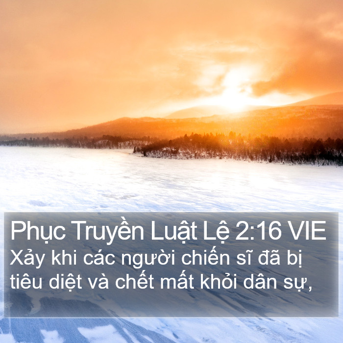 Phục Truyền Luật Lệ 2:16 VIE Bible Study