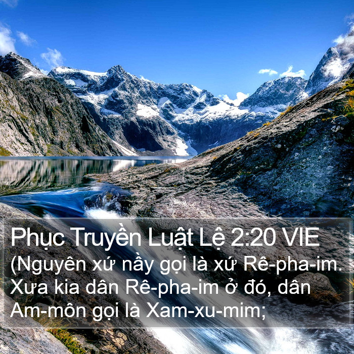 Phục Truyền Luật Lệ 2:20 VIE Bible Study