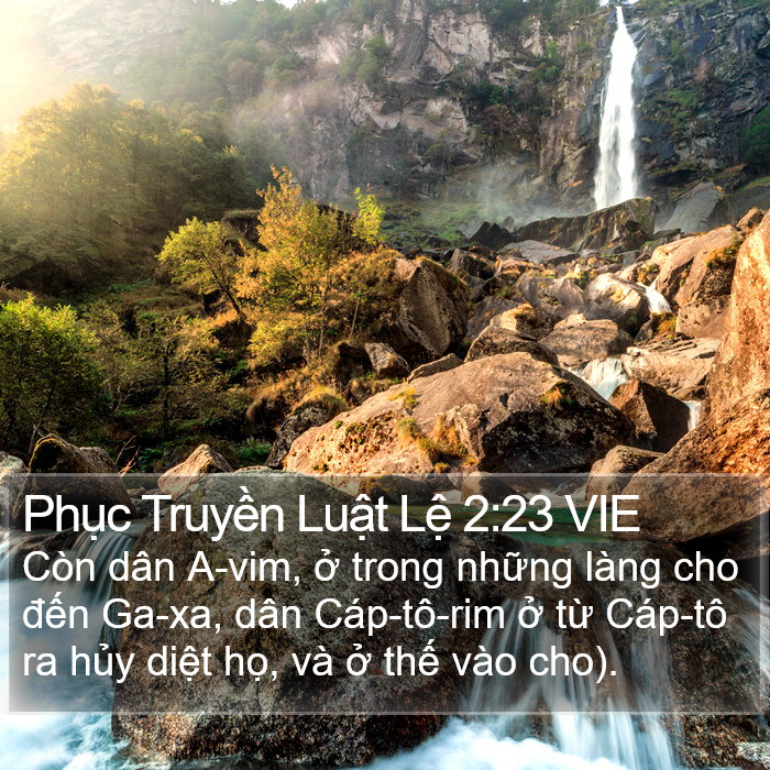 Phục Truyền Luật Lệ 2:23 VIE Bible Study