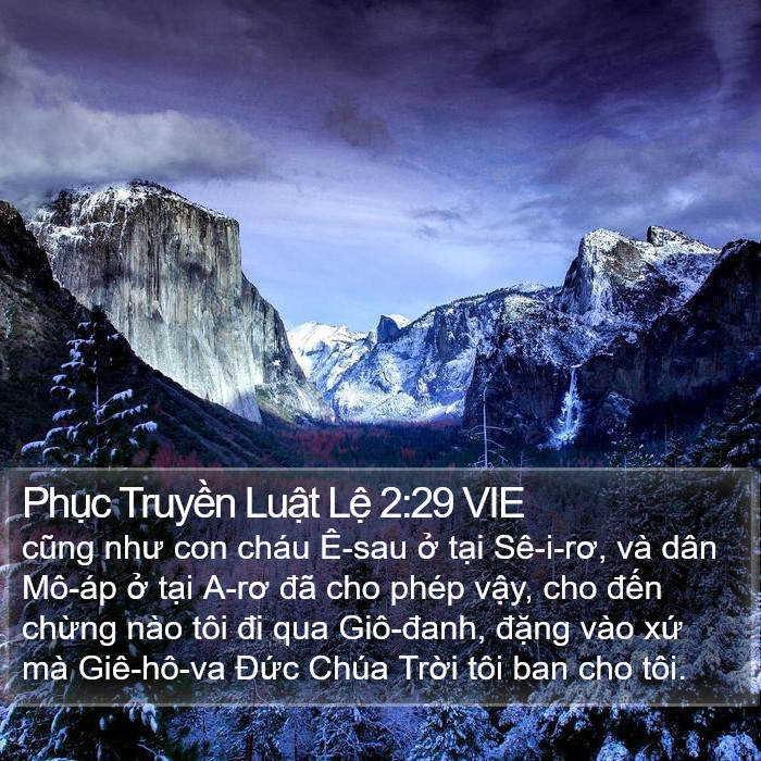 Phục Truyền Luật Lệ 2:29 VIE Bible Study