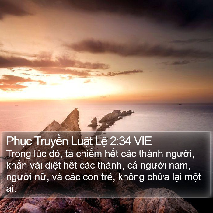 Phục Truyền Luật Lệ 2:34 VIE Bible Study