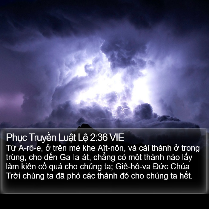 Phục Truyền Luật Lệ 2:36 VIE Bible Study