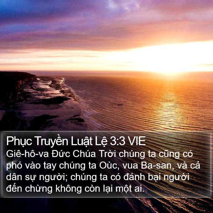 Phục Truyền Luật Lệ 3:3 VIE Bible Study