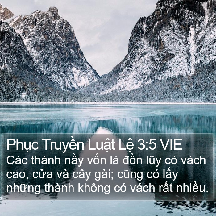 Phục Truyền Luật Lệ 3:5 VIE Bible Study