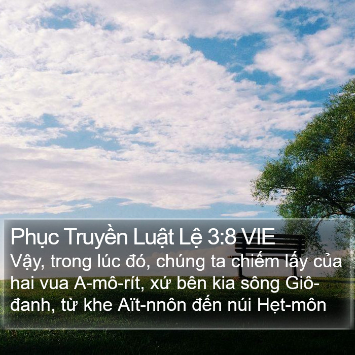 Phục Truyền Luật Lệ 3:8 VIE Bible Study