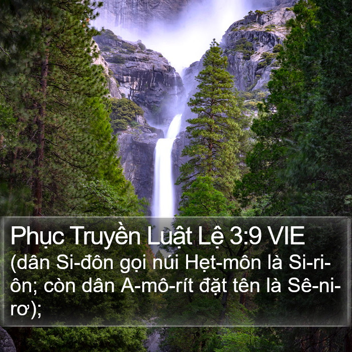 Phục Truyền Luật Lệ 3:9 VIE Bible Study