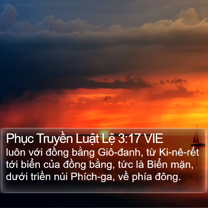 Phục Truyền Luật Lệ 3:17 VIE Bible Study