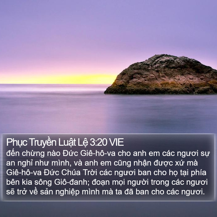 Phục Truyền Luật Lệ 3:20 VIE Bible Study