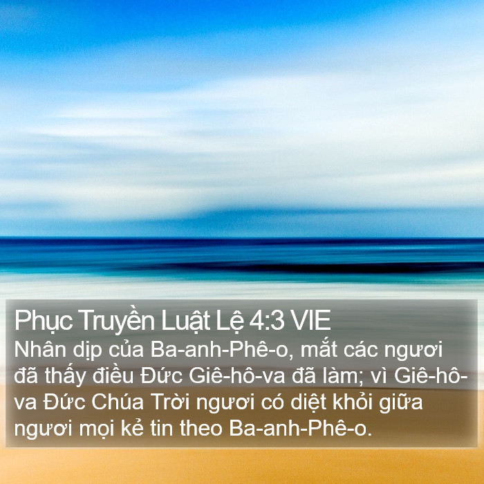 Phục Truyền Luật Lệ 4:3 VIE Bible Study