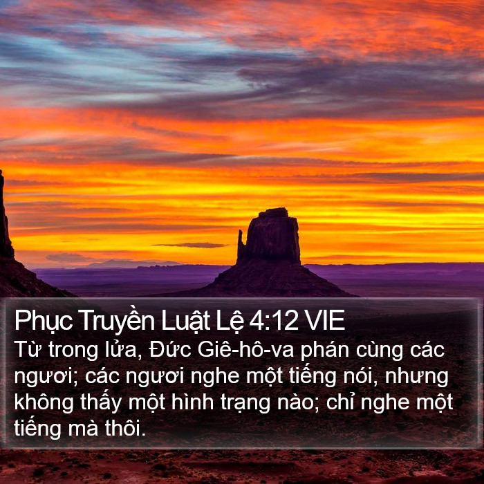 Phục Truyền Luật Lệ 4:12 VIE Bible Study