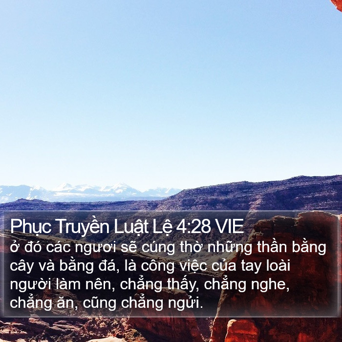 Phục Truyền Luật Lệ 4:28 VIE Bible Study