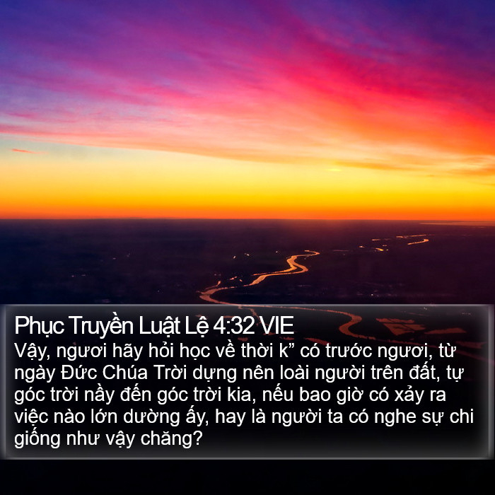 Phục Truyền Luật Lệ 4:32 VIE Bible Study