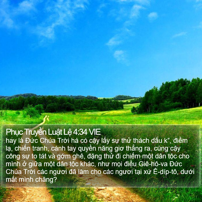 Phục Truyền Luật Lệ 4:34 VIE Bible Study