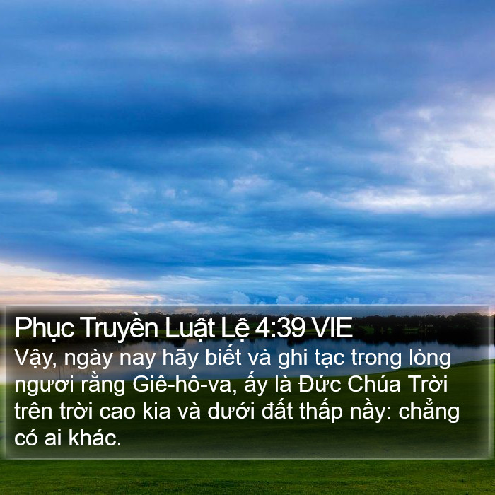 Phục Truyền Luật Lệ 4:39 VIE Bible Study