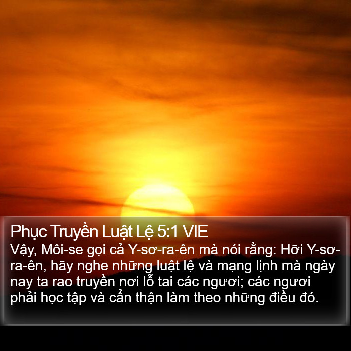Phục Truyền Luật Lệ 5:1 VIE Bible Study