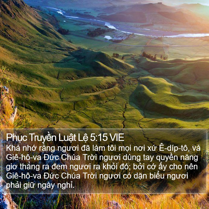 Phục Truyền Luật Lệ 5:15 VIE Bible Study