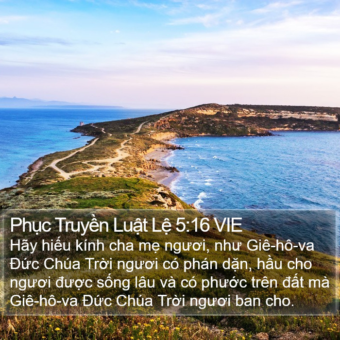 Phục Truyền Luật Lệ 5:16 VIE Bible Study
