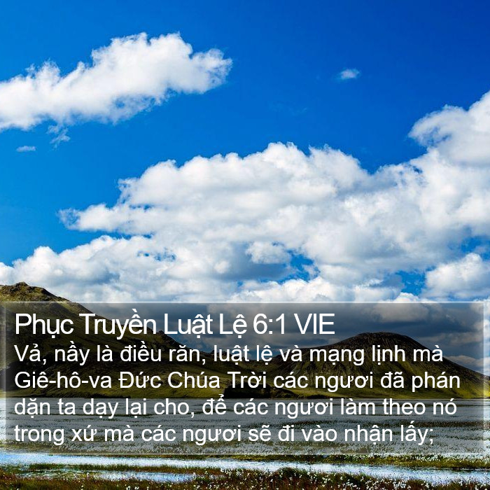 Phục Truyền Luật Lệ 6:1 VIE Bible Study