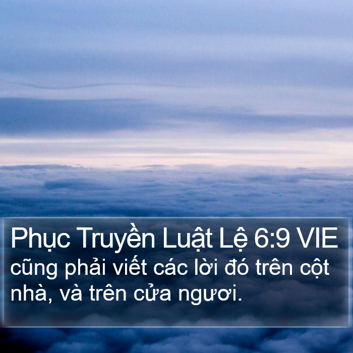 Phục Truyền Luật Lệ 6:9 VIE Bible Study