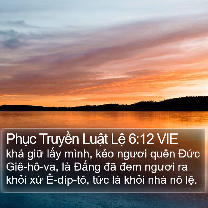 Phục Truyền Luật Lệ 6:12 VIE Bible Study