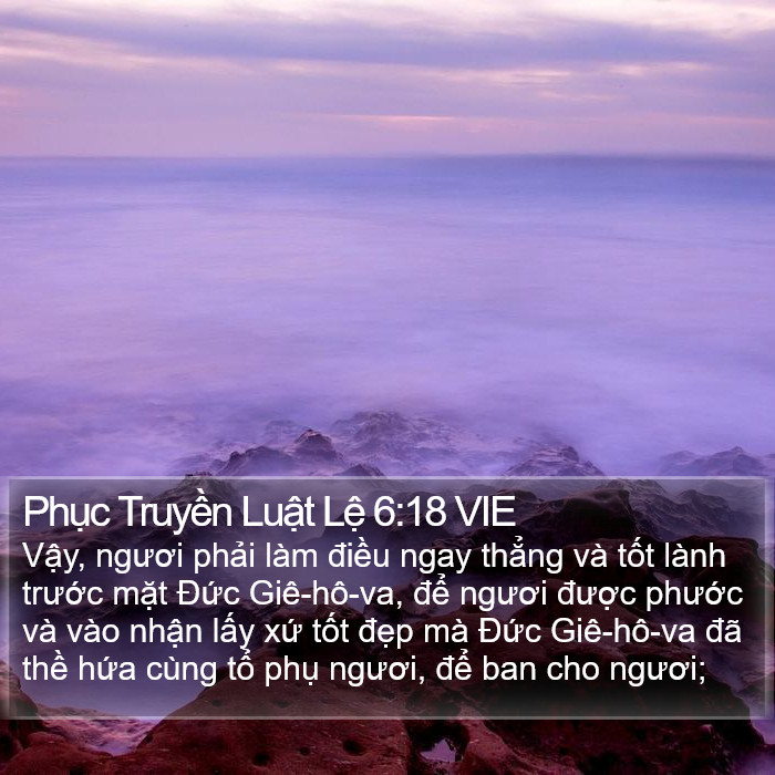 Phục Truyền Luật Lệ 6:18 VIE Bible Study