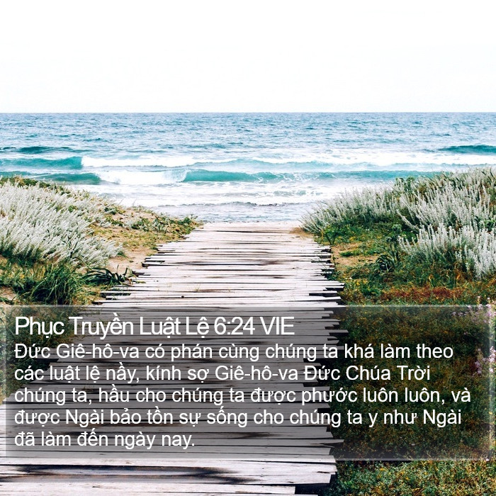 Phục Truyền Luật Lệ 6:24 VIE Bible Study