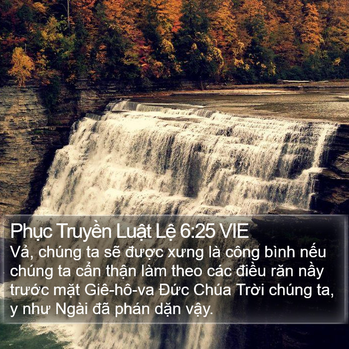 Phục Truyền Luật Lệ 6:25 VIE Bible Study