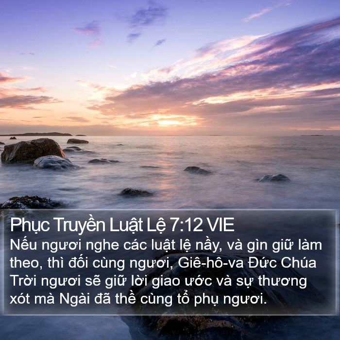 Phục Truyền Luật Lệ 7:12 VIE Bible Study