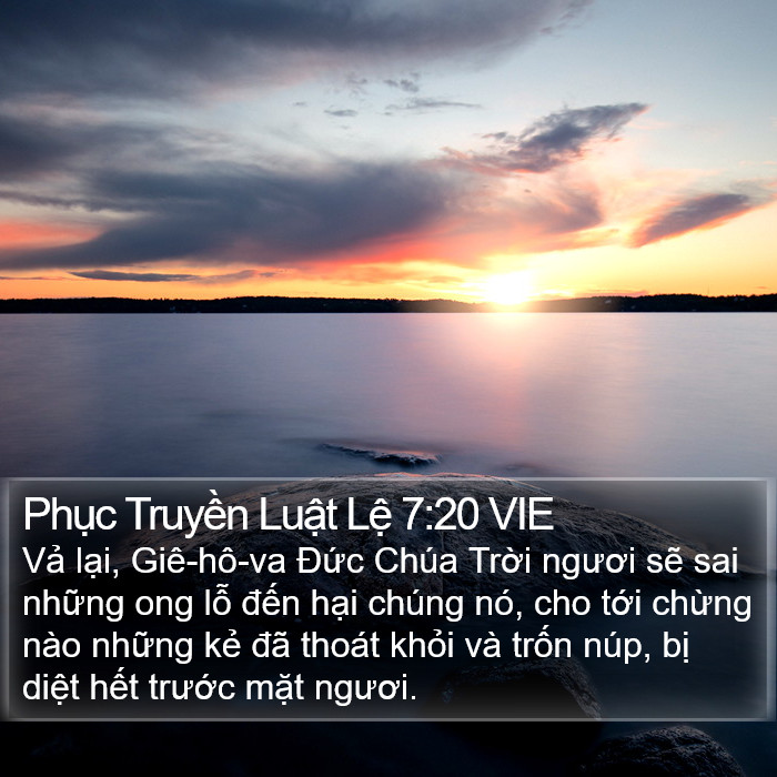 Phục Truyền Luật Lệ 7:20 VIE Bible Study