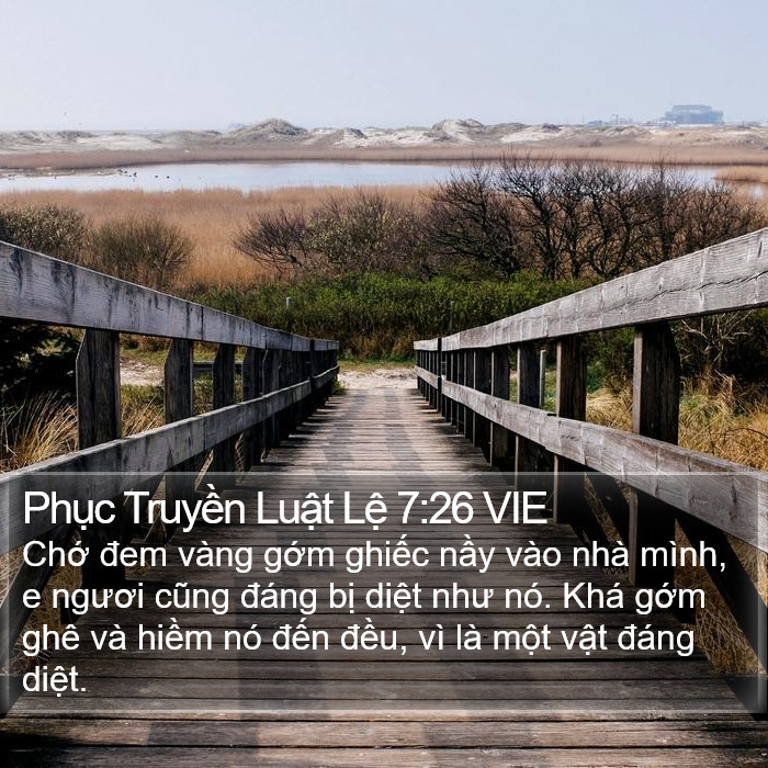 Phục Truyền Luật Lệ 7:26 VIE Bible Study