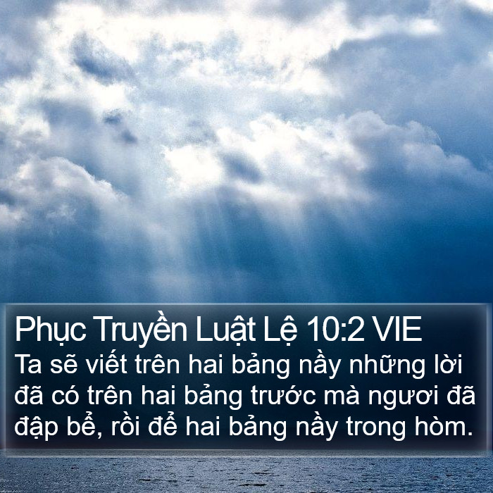 Phục Truyền Luật Lệ 10:2 VIE Bible Study